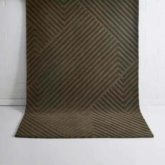 Azure Green Wool Floor Rug DecoRug