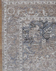 Baltimore Virginia Medallion Transitional Ash Rug - B07