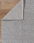 Basalt Grey Wool Blend Textured Rug - GREY