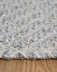 Basalt Grey Wool Blend Textured Rug - GREY