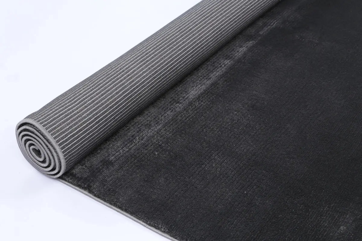 Cascade Charcoal Plain Rug BRAVEN