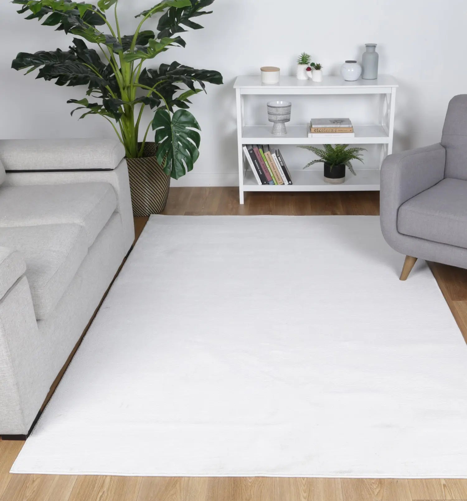 Cascade Cream Plain Rug BRAVEN