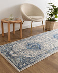 Delicate Montana Ivory & Blue Rug - DEL26
