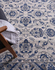 Delicate Cassandra Blue & Ivory Rug - DEL17