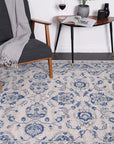Delicate Cassandra Blue & Ivory Rug - DEL17