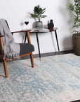 Delicate Audrey Ivory & Blue Rug - DEL19