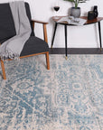 Delicate Audrey Ivory & Blue Rug - DEL19