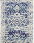 Delicate Audrey Ivory & Navy Rug - DEL21
