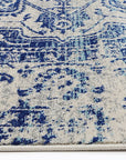 Delicate Audrey Ivory & Navy Rug - DEL21