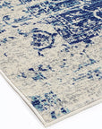 Delicate Audrey Ivory & Navy Rug - DEL21