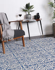 Delicate Katherine Blue & Ivory Rug - DEL24