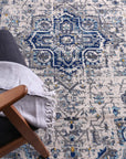 Delicate Montana Ivory & Blue Rug - DEL26