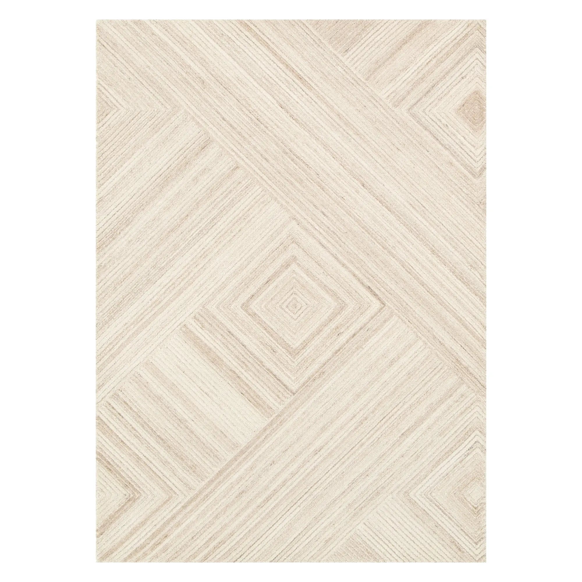 Dove Ivory Beige Wool Rug JAVIHOME