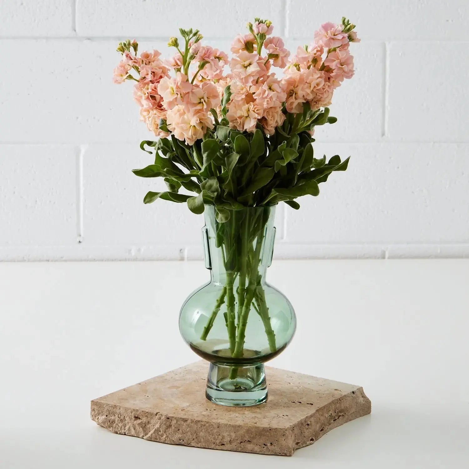 Glass Vase in Steel Green 22cm COAST