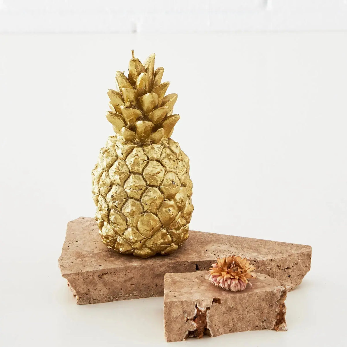 Gold Pineapple Candle 17cm COAST