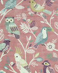 Happy Feet Bright Birds Pink Kids Rug