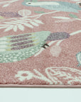 Happy Feet Bright Birds Pink Kids Rug