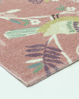 Happy Feet Bright Birds Pink Kids Rug