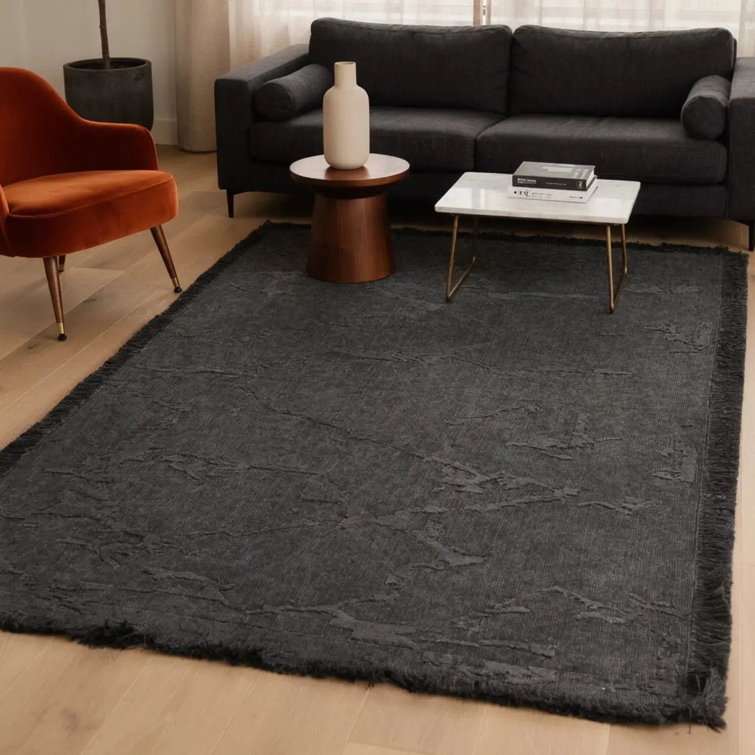 Haryana Chocolate Stonewashed Rug empty1