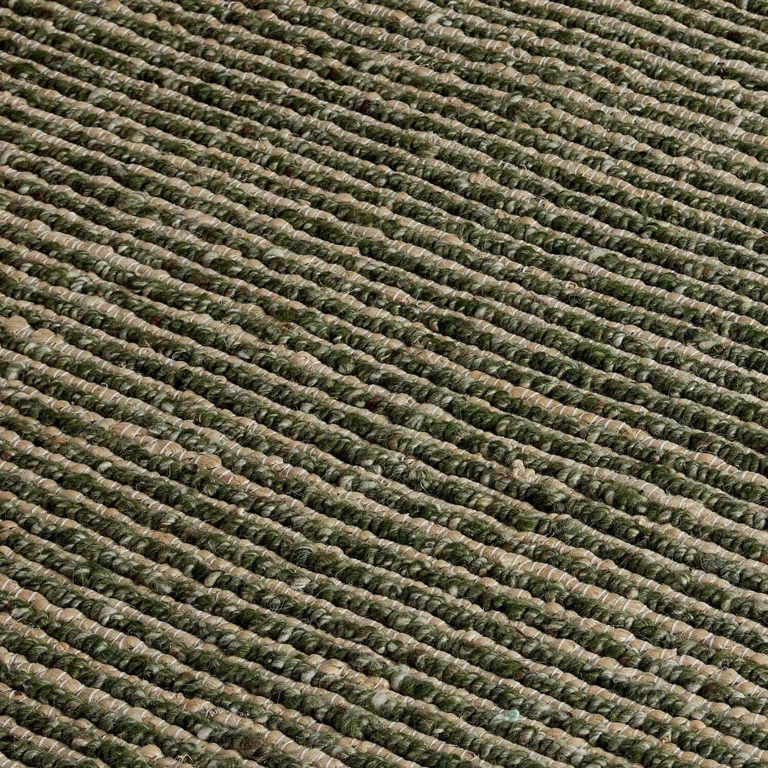 Henley Jute and Wool Floor Rug Olive DREAMHOME