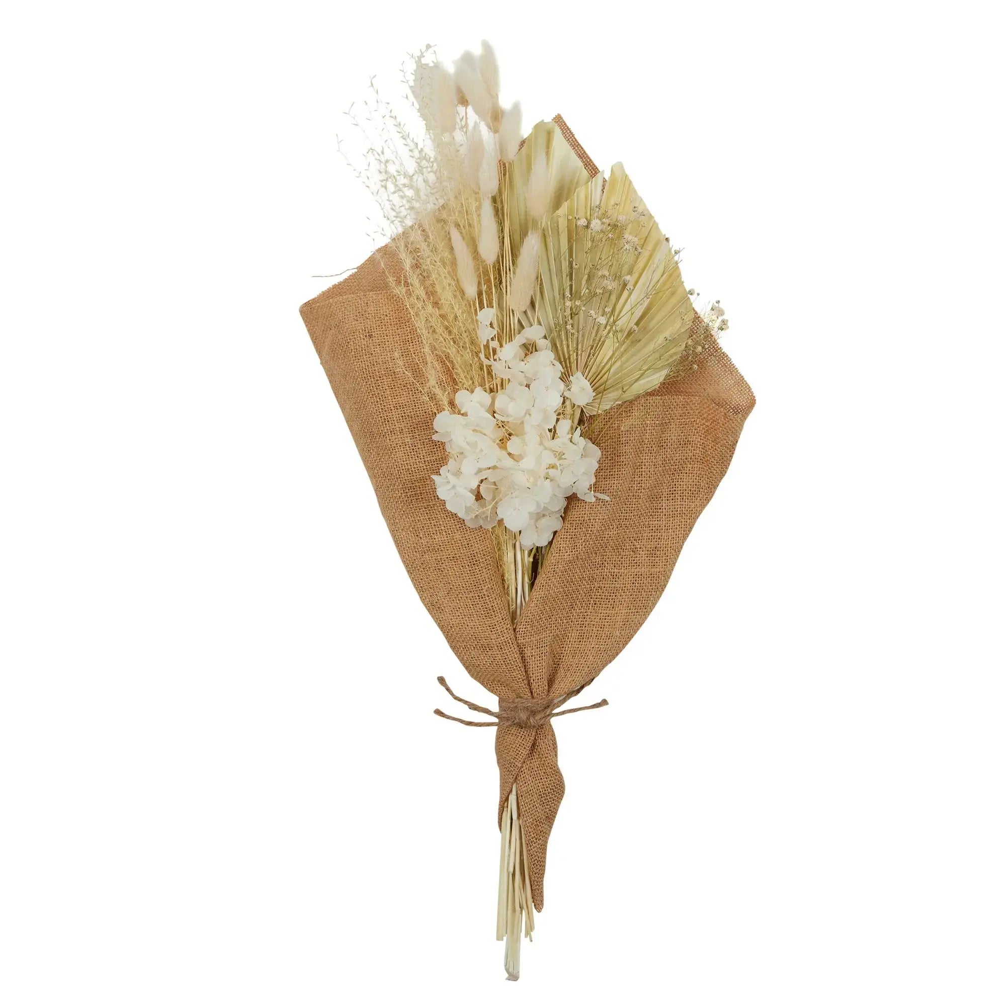 Hessian Wrap Dried Flower Bouquet Ivory COAST