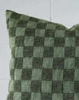 Isaac Grid Check Cushion Green CELADON