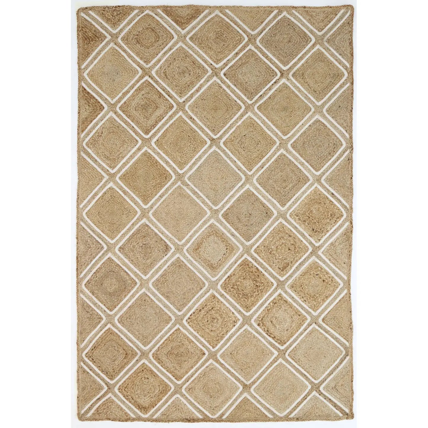 Jaipur Parquetry Jute Rug Natural decorugonline