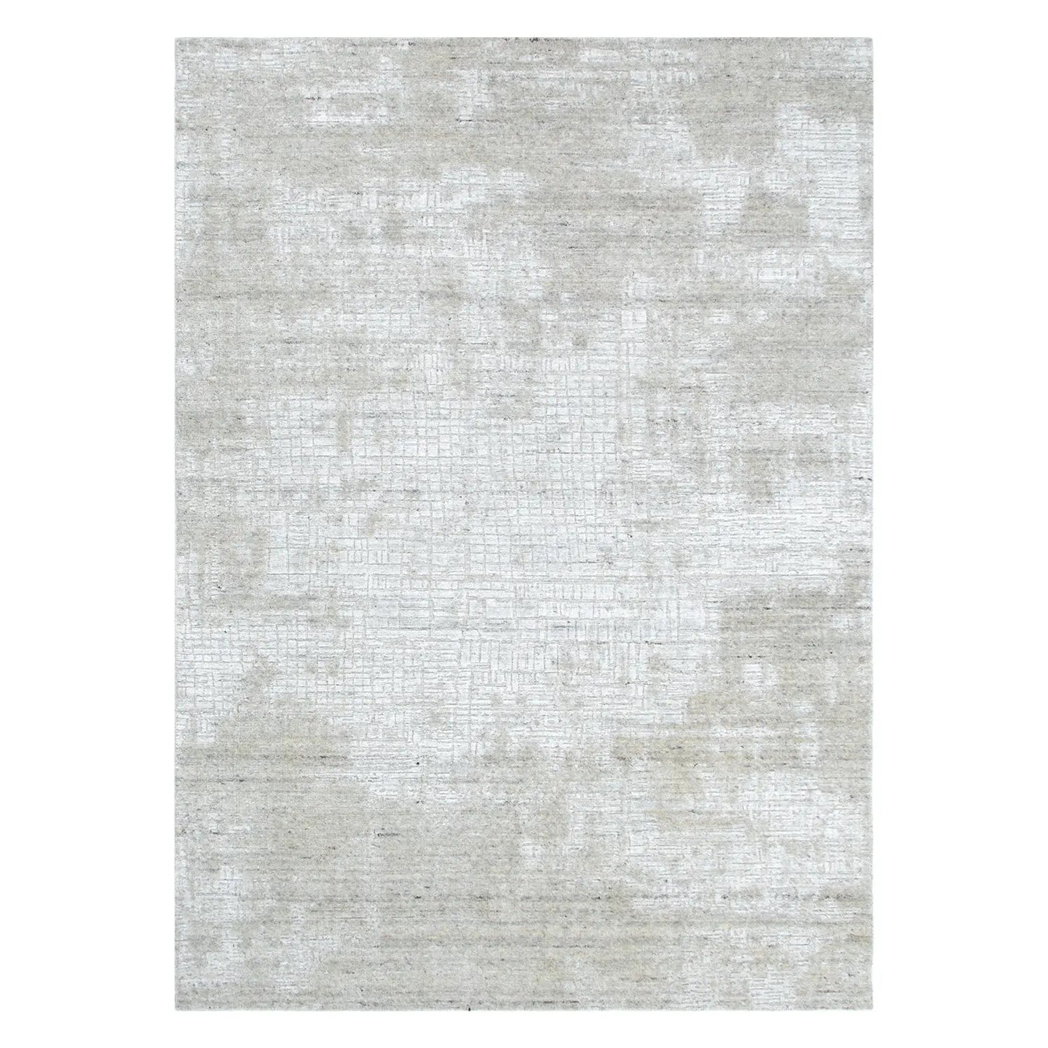 Karus 122 Turquoise Grey Knotted Designer Rug DecoRug