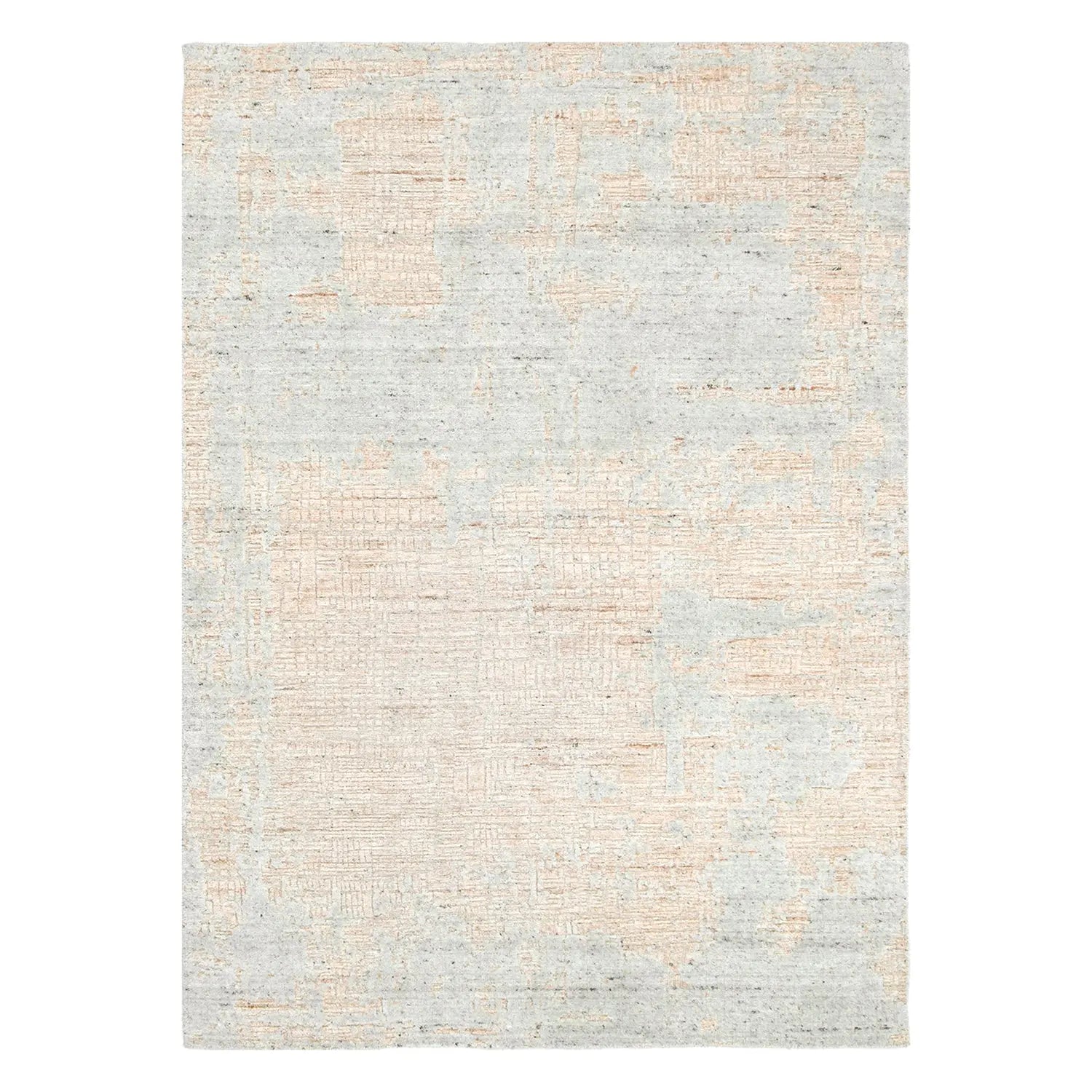 Karus 124 Turquoise Rust Knotted Designer Rug DecoRug