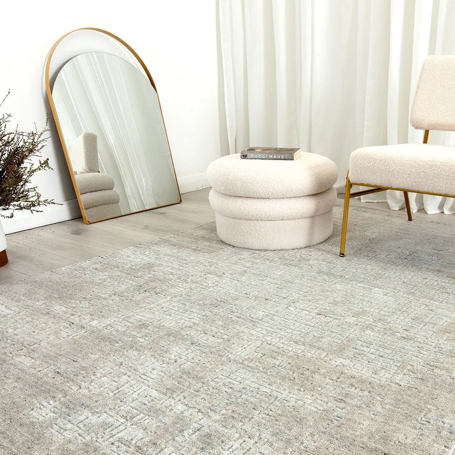 Karus Turquoise Grey Knotted Designer Rug DecoRug
