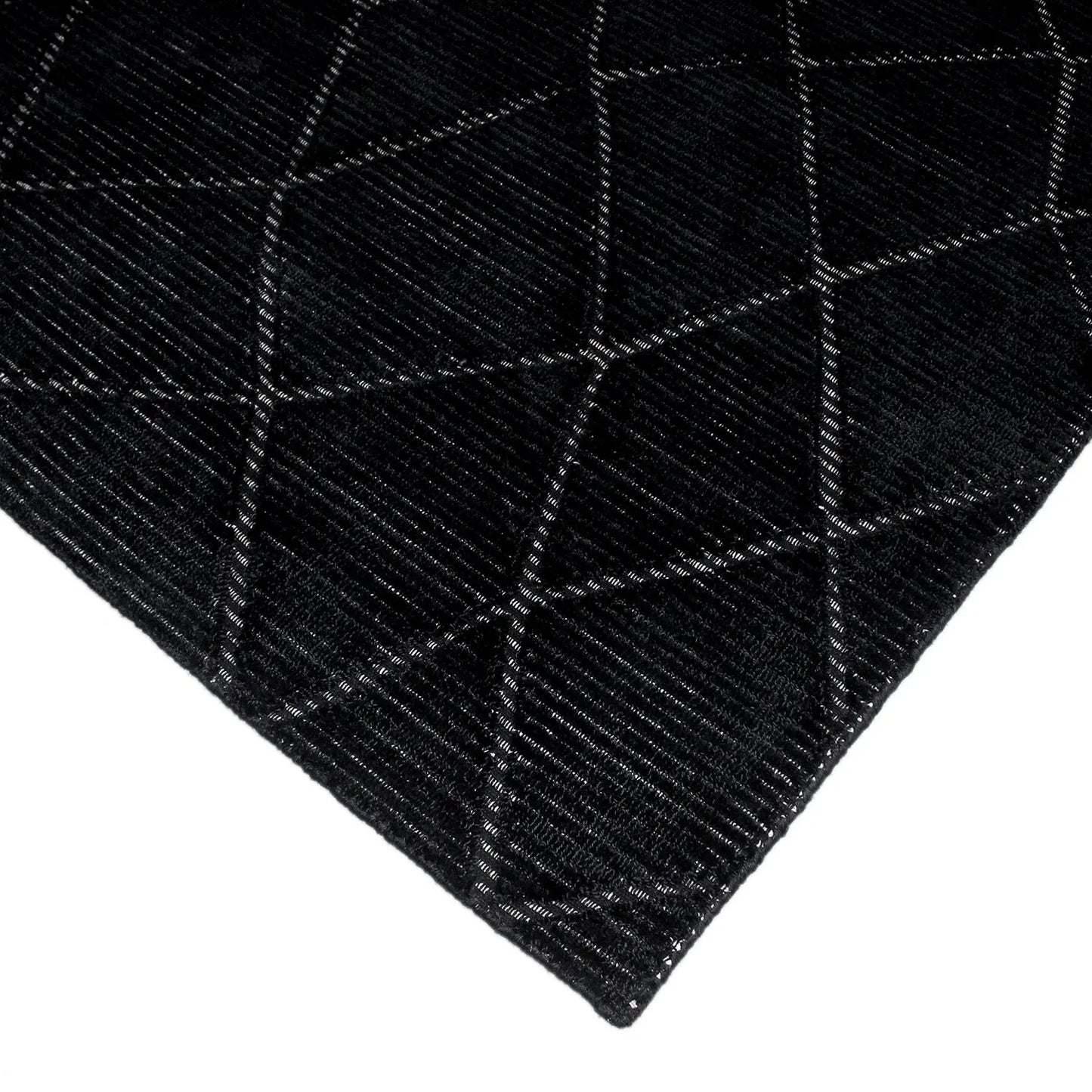 Lacey Abstract Diamond Charcoal Wool Rug DecoRug