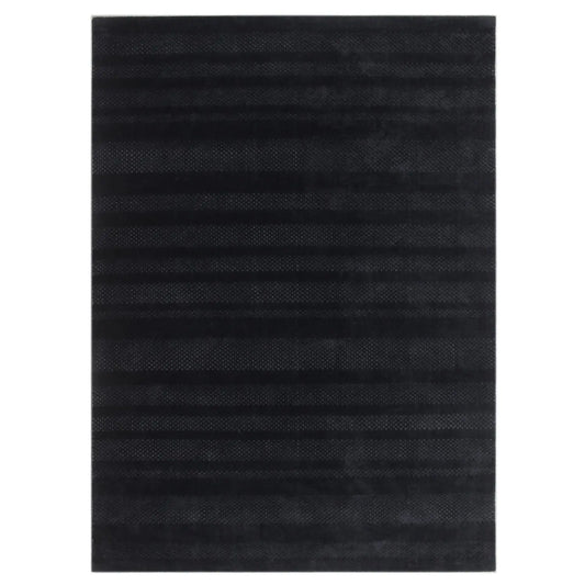 Lacey Plain Charcoal Wool Rug DecoRug