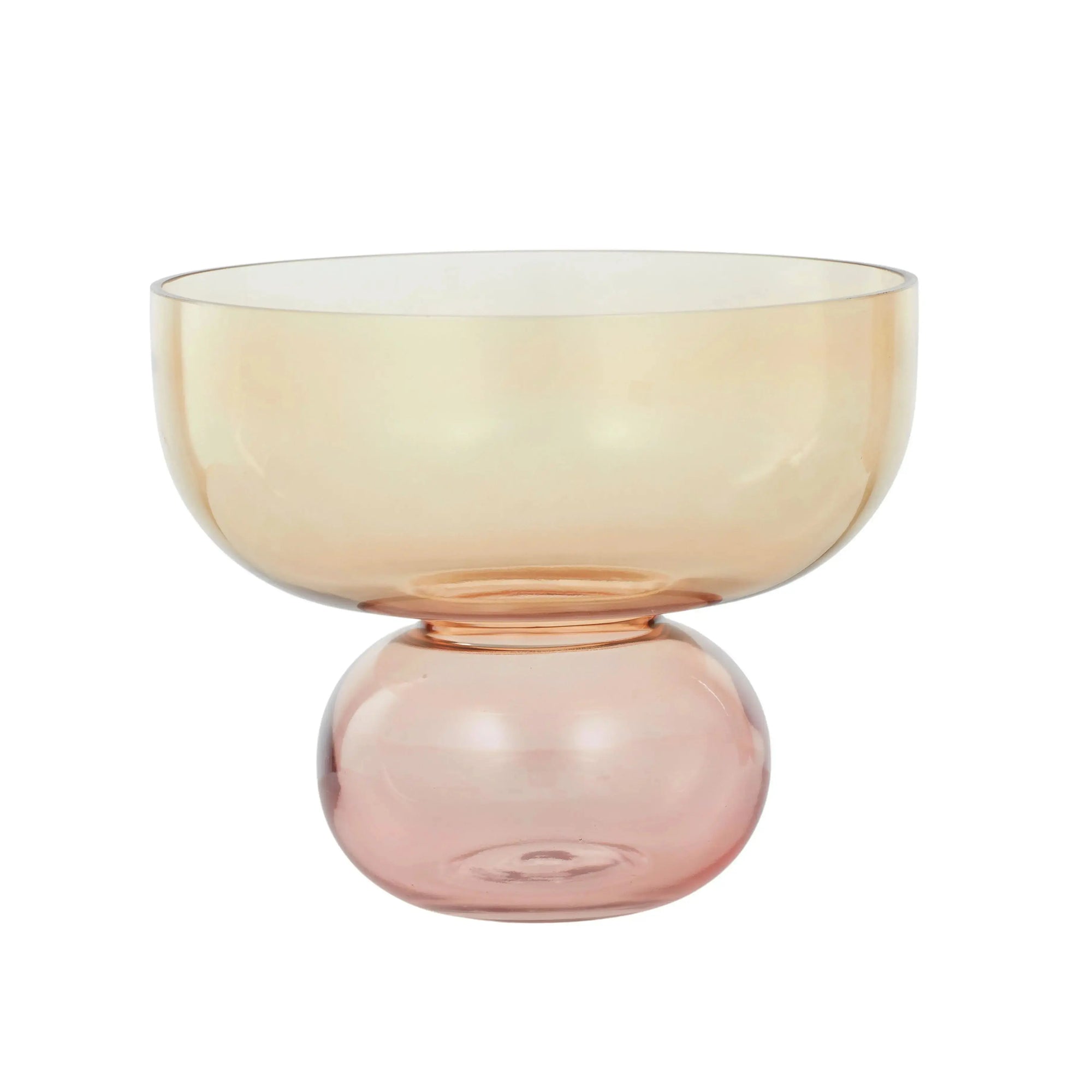 Large Glass Bowl Pink and Amber COAST