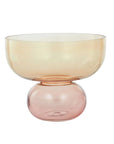 Large Glass Bowl Pink and Amber COAST