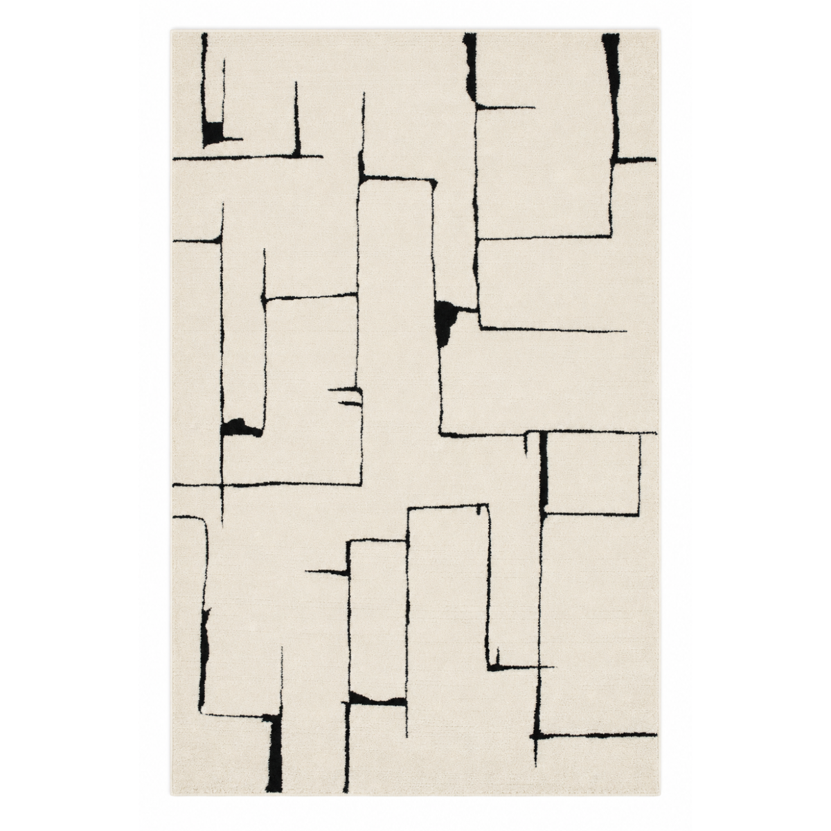 Leo Abstract Line Cream Rug