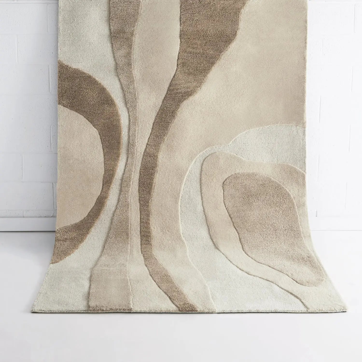 Mozart Beige Wool Rug TULSIRAM