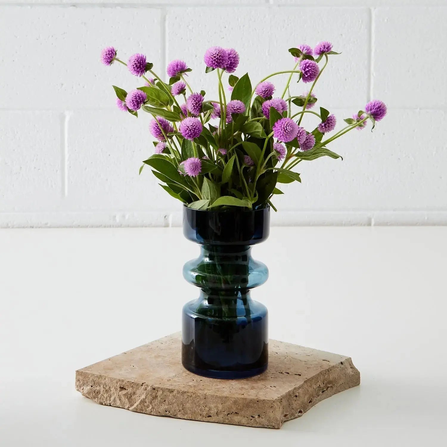 Navy Glass Vase COAST