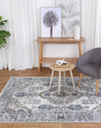 Oporto Taicang Blue & Grey Traditional Soft Rug - OPOR07