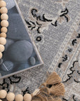Oporto Hamburg Grey Traditional Soft Rug - OPOR10