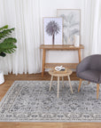 Oporto Hamburg Grey Traditional Soft Rug - OPOR10