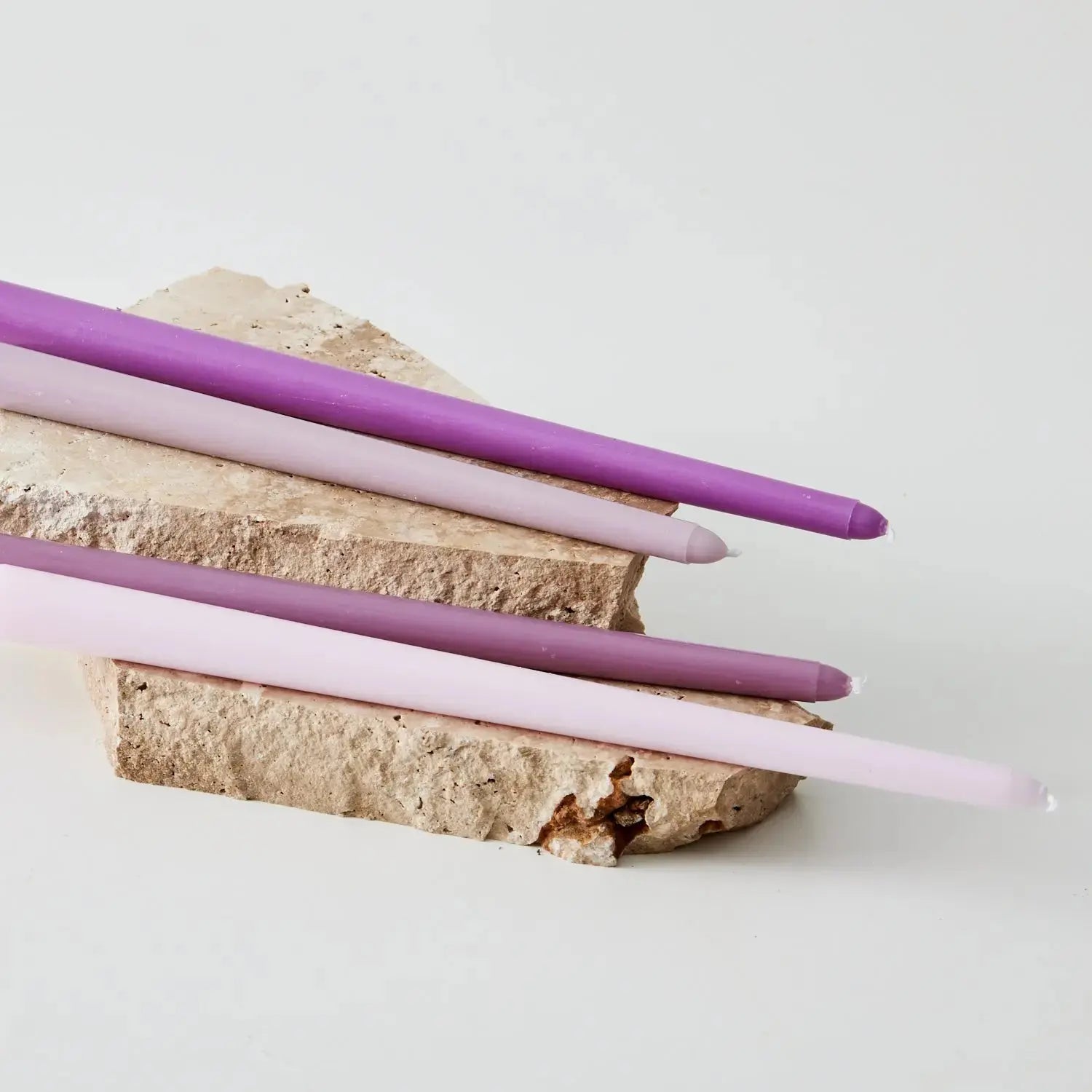 Ombre Taper Candle Set of Four Purple KAILE