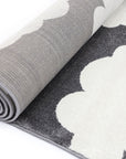 Piccolo Dark Grey and White Cloud Kids Rug - 1592 495