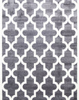 Piccolo Grey and White Lattice Pattern Kids Rug - 2051 895
