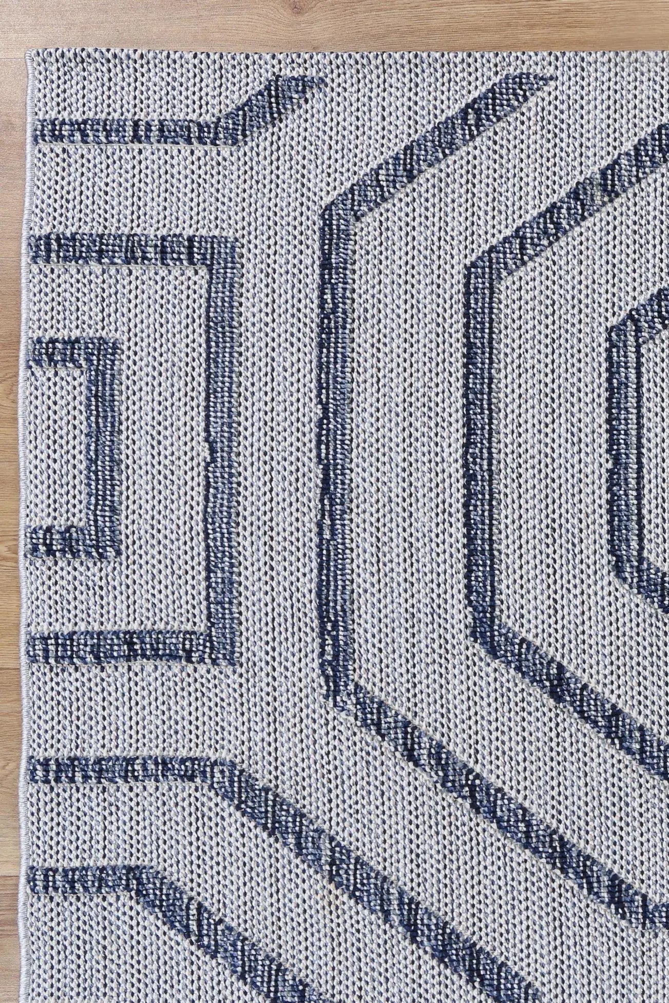 Port Villa Hale Charcoal Geometric Flatweave Rug DecoRug