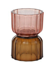 Ribbed Glass Candleholder Pink COAST