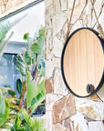 Round Metal Wall Mirror Black KAILE