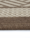 Sisalo Beige Geometric Ikat Bordered Rug - 1828/J84-D