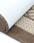 Sisalo Beige Geometric Ikat Bordered Rug - 1828/J84-D