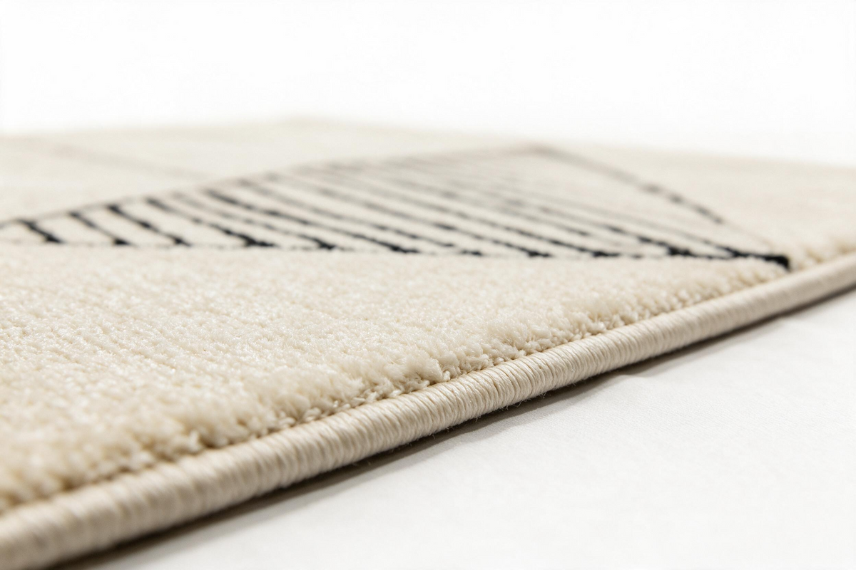 Leo Geometric Cream & Black Rug