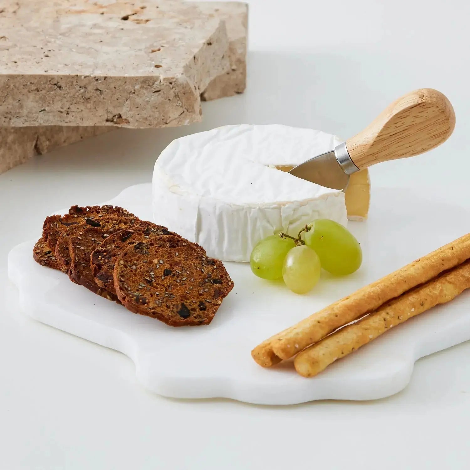 Shell Shape Marble Board with Knife Set COAST